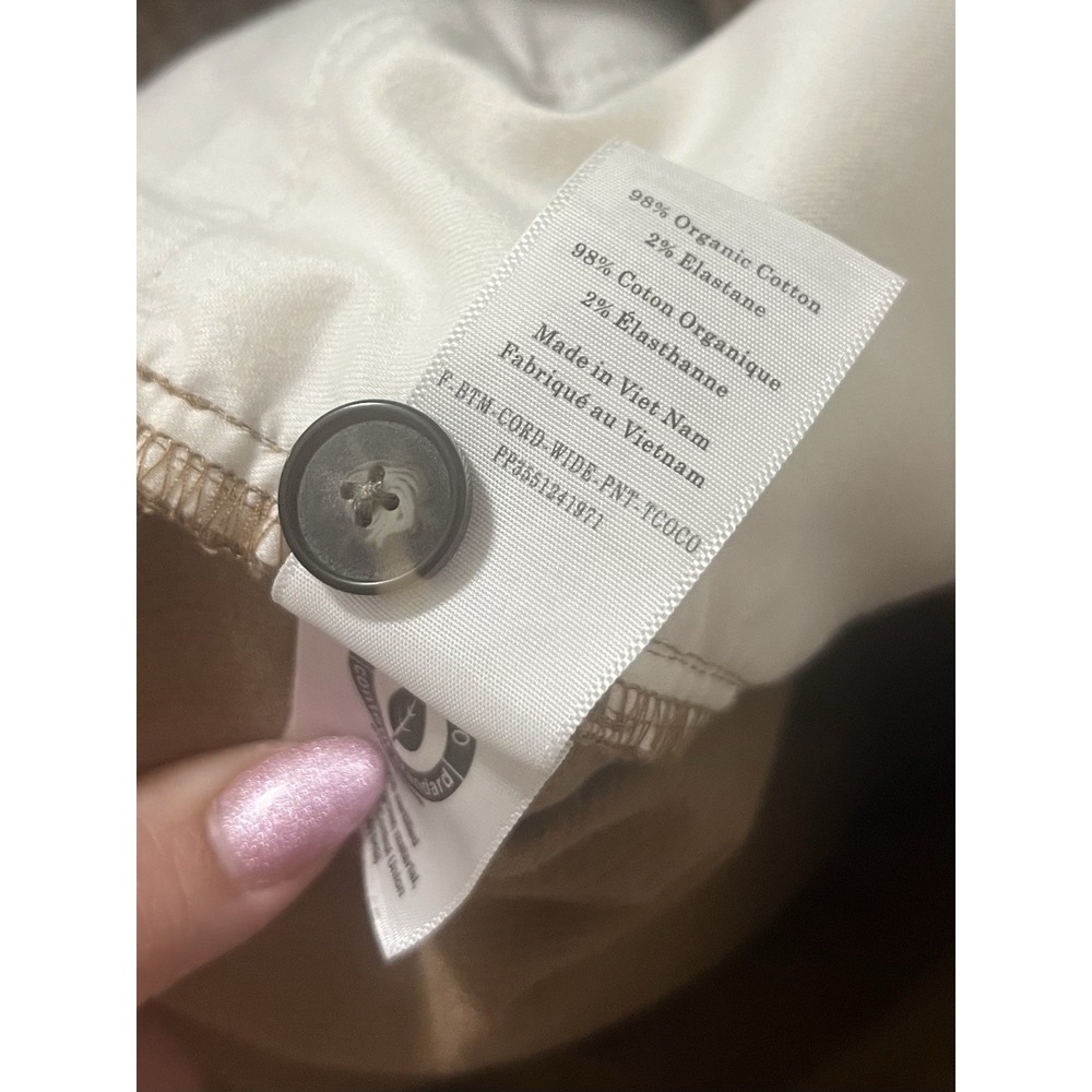 Everlane Womens Brown Corduroy Pants Size 6 High Rise Straight Leg Casual Fall - Picture 12 of 12